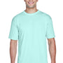 UltraClub Mens Cool & Dry Performance Moisture Wicking Short Sleeve Crewneck T-Shirt - Sea Frost Green