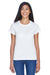 UltraClub 8420L Womens Cool & Dry Performance Moisture Wicking Short Sleeve Crewneck T-Shirt White Front