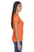 UltraClub 8420L Womens Cool & Dry Performance Moisture Wicking Short Sleeve Crewneck T-Shirt Bright Orange Side