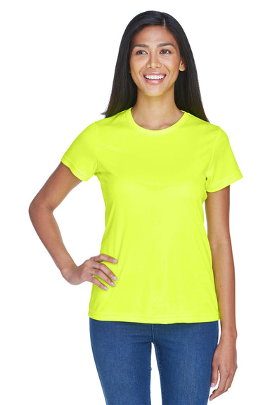UltraClub 8420L Womens Cool & Dry Performance Moisture Wicking Short Sleeve Crewneck T-Shirt Bright Yellow Front