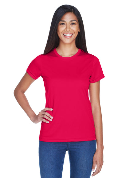 UltraClub 8420L Womens Cool & Dry Performance Moisture Wicking Short Sleeve Crewneck T-Shirt Red Front