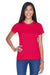 UltraClub 8420L Womens Cool & Dry Performance Moisture Wicking Short Sleeve Crewneck T-Shirt Red Front