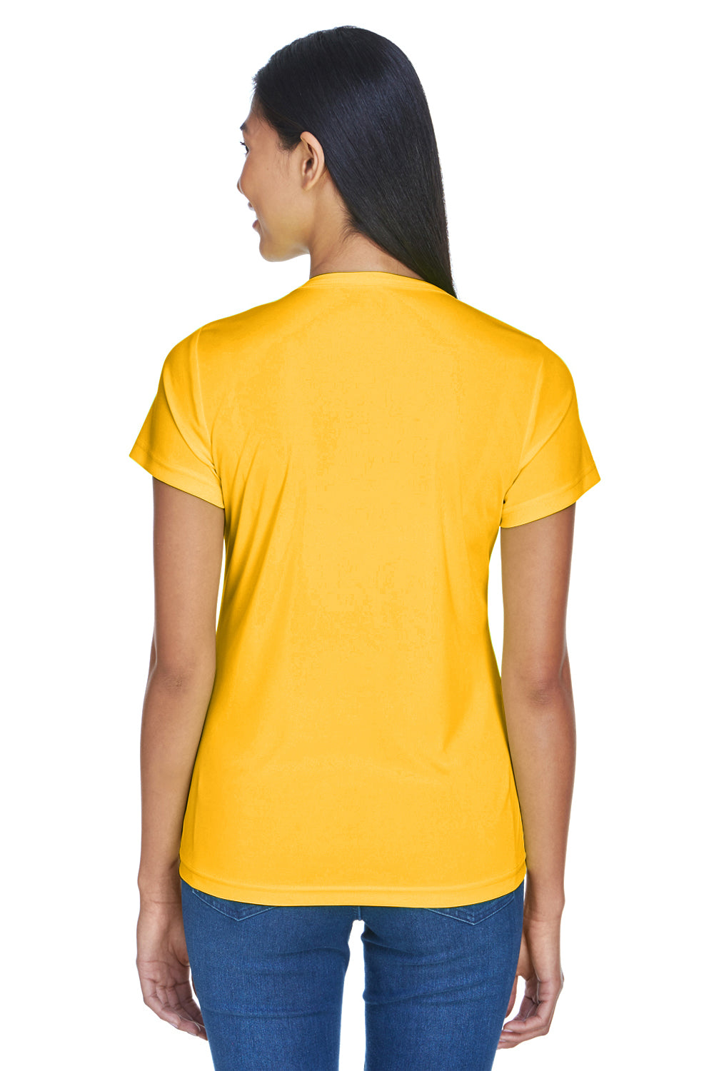 UltraClub 8420L Womens Cool & Dry Performance Moisture Wicking Short Sleeve Crewneck T-Shirt Gold Back