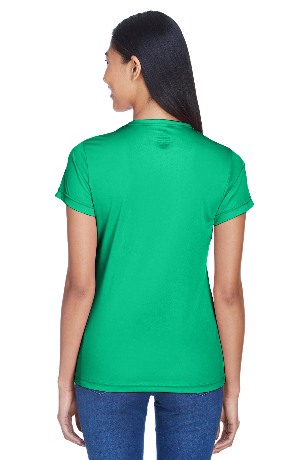 UltraClub 8420L Womens Cool & Dry Performance Moisture Wicking Short Sleeve Crewneck T-Shirt Kelly Green Back