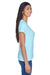 UltraClub 8420L Womens Cool & Dry Performance Moisture Wicking Short Sleeve Crewneck T-Shirt Ice Blue Side