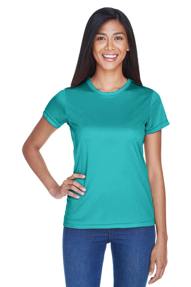 UltraClub 8420L Womens Cool & Dry Performance Moisture Wicking Short Sleeve Crewneck T-Shirt Jade Green Front