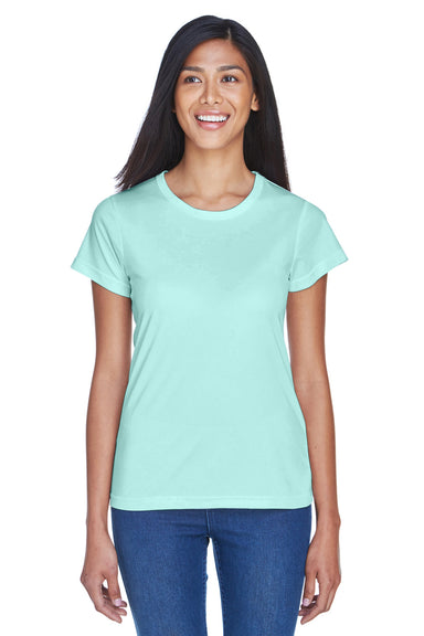 UltraClub 8420L Womens Cool & Dry Performance Moisture Wicking Short Sleeve Crewneck T-Shirt Sea Frost Green Front