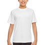 UltraClub Youth Cool & Dry Performance Moisture Wicking Short Sleeve Crewneck T-Shirt - White