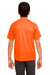 UltraClub 8420Y Youth Cool & Dry Performance Moisture Wicking Short Sleeve Crewneck T-Shirt Bright Orange Back
