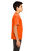 UltraClub 8420Y Youth Cool & Dry Performance Moisture Wicking Short Sleeve Crewneck T-Shirt Bright Orange Side