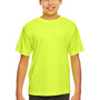 UltraClub Youth Cool & Dry Performance Moisture Wicking Short Sleeve Crewneck T-Shirt - Bright Yellow