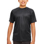 UltraClub Youth Cool & Dry Performance Moisture Wicking Short Sleeve Crewneck T-Shirt - Black