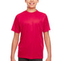 UltraClub Youth Cool & Dry Performance Moisture Wicking Short Sleeve Crewneck T-Shirt - Red