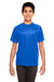 UltraClub 8420Y Youth Cool & Dry Performance Moisture Wicking Short Sleeve Crewneck T-Shirt Royal Blue Front