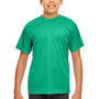 UltraClub Youth Cool & Dry Performance Moisture Wicking Short Sleeve Crewneck T-Shirt - Kelly Green
