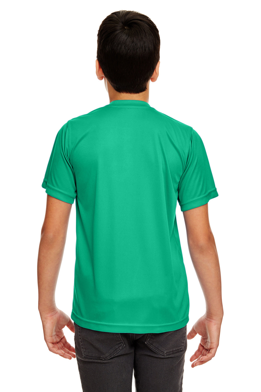 UltraClub 8420Y Youth Cool & Dry Performance Moisture Wicking Short Sleeve Crewneck T-Shirt Kelly Green Back