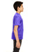 UltraClub 8420Y Youth Cool & Dry Performance Moisture Wicking Short Sleeve Crewneck T-Shirt Purple Side
