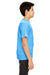 UltraClub 8420Y Youth Cool & Dry Performance Moisture Wicking Short Sleeve Crewneck T-Shirt Columbia Blue Side