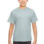 UltraClub Youth Cool & Dry Performance Moisture Wicking Short Sleeve Crewneck T-Shirt - Grey