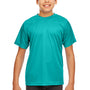 UltraClub Youth Cool & Dry Performance Moisture Wicking Short Sleeve Crewneck T-Shirt - Jade Green