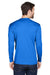 UltraClub 8422 Mens Cool & Dry Performance Moisture Wicking Long Sleeve Crewneck T-Shirt Royal Blue Back