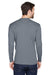 UltraClub 8422 Mens Cool & Dry Performance Moisture Wicking Long Sleeve Crewneck T-Shirt Charcoal Grey Back