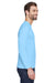 UltraClub 8422 Mens Cool & Dry Performance Moisture Wicking Long Sleeve Crewneck T-Shirt Columbia Blue Side