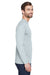 UltraClub 8422 Mens Cool & Dry Performance Moisture Wicking Long Sleeve Crewneck T-Shirt Grey Side