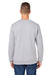J America 8424JA Mens Premium Fleece Crewneck Sweatshirt Oxford Grey Back