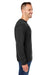 J America 8424JA Mens Premium Fleece Crewneck Sweatshirt Black Side
