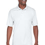 UltraClub Mens Cool & Dry Performance Moisture Wicking Short Sleeve Polo Shirt - White