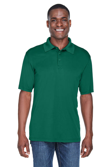 UltraClub 8425 Mens Cool & Dry Performance Moisture Wicking Short Sleeve Polo Shirt Forest Green Front