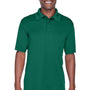 UltraClub Mens Cool & Dry Performance Moisture Wicking Short Sleeve Polo Shirt - Forest Green