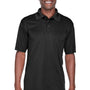 UltraClub Mens Cool & Dry Performance Moisture Wicking Short Sleeve Polo Shirt - Black