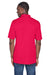 UltraClub 8425 Mens Cool & Dry Performance Moisture Wicking Short Sleeve Polo Shirt Red Back