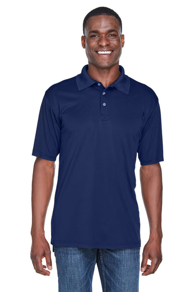 UltraClub 8425 Mens Cool & Dry Performance Moisture Wicking Short Sleeve Polo Shirt Navy Blue Front