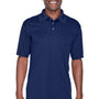 UltraClub Mens Cool & Dry Performance Moisture Wicking Short Sleeve Polo Shirt - Navy Blue