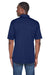 UltraClub 8425 Mens Cool & Dry Performance Moisture Wicking Short Sleeve Polo Shirt Navy Blue Back