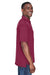 UltraClub 8425 Mens Cool & Dry Performance Moisture Wicking Short Sleeve Polo Shirt Maroon Side