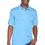 UltraClub Mens Cool & Dry Performance Moisture Wicking Short Sleeve Polo Shirt - Columbia Blue