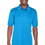 UltraClub Mens Cool & Dry Performance Moisture Wicking Short Sleeve Polo Shirt - Sapphire Blue
