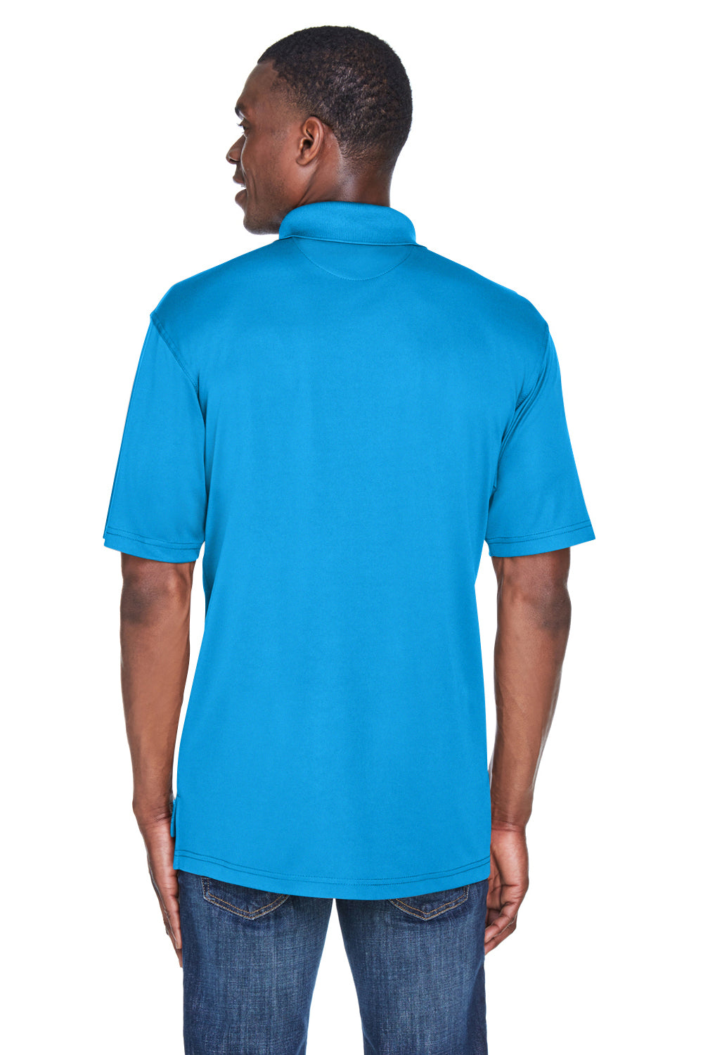 UltraClub 8425 Mens Cool & Dry Performance Moisture Wicking Short Sleeve Polo Shirt Sapphire Blue Back