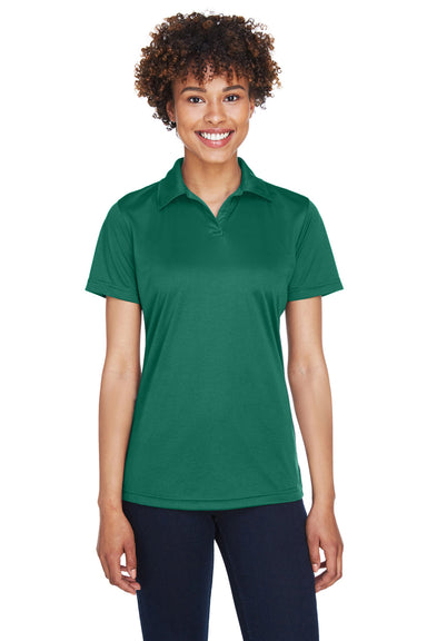 UltraClub 8425L Womens Cool & Dry Performance Moisture Wicking Short Sleeve Polo Shirt Forest Green Front