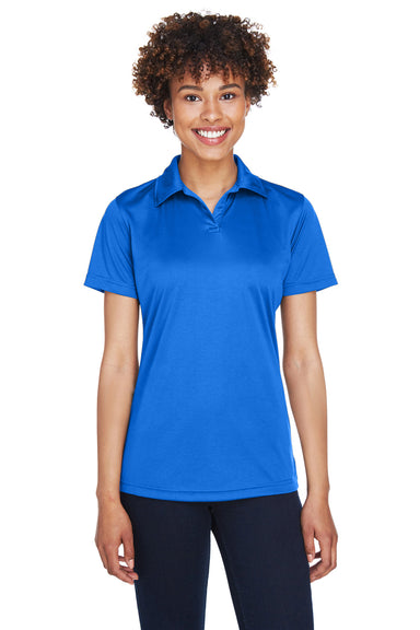 UltraClub 8425L Womens Cool & Dry Performance Moisture Wicking Short Sleeve Polo Shirt Royal Blue Front
