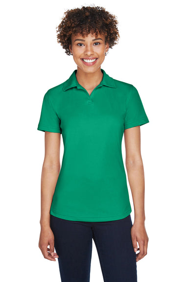 UltraClub 8425L Womens Cool & Dry Performance Moisture Wicking Short Sleeve Polo Shirt Kelly Green Front
