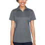 UltraClub Womens Cool & Dry Performance Moisture Wicking Short Sleeve Polo Shirt - Charcoal Grey