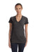 Bella + Canvas 8435 Womens Short Sleeve Deep V-Neck T-Shirt Heather Charcoal Grey Front