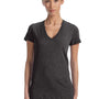 Bella + Canvas Womens Short Sleeve Deep V-Neck T-Shirt - Charcoal Black - Closeout