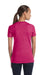 Bella + Canvas 8435 Womens Short Sleeve Deep V-Neck T-Shirt Berry Pink Back