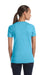 Bella + Canvas 8435 Womens Short Sleeve Deep V-Neck T-Shirt Aqua Blue Back